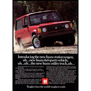1984 Isuzu Trooper II 2 SUV Vintage Print Ad Offroad 4x4 All Terrain Tires Photo